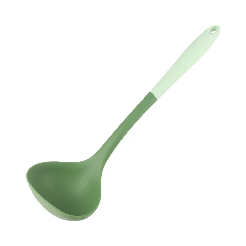 Ensemble d'ustensiles de cuisine en silicone 6 pièces : spatule chinoise, louche à soupe, spatule fendue, cuillère à pâtes, grattoir à salade et grattoir à miel, pour poêles antiadhésives 7