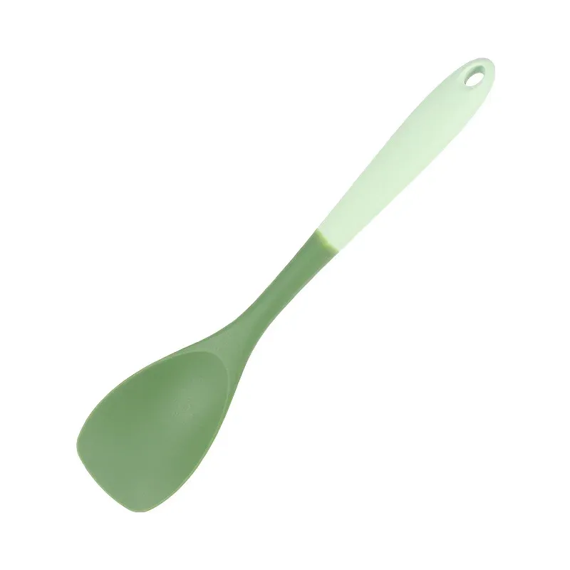 Ensemble d'ustensiles de cuisine en silicone 6 pièces : spatule chinoise, louche à soupe, spatule fendue, cuillère à pâtes, grattoir à salade et grattoir à miel, pour poêles antiadhésives 11