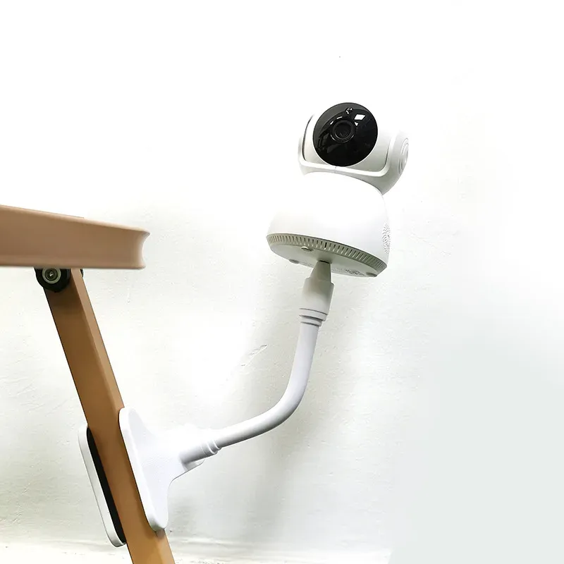 Support de caméra flexible et portable pour moniteur de bébé et webcam, base pliable sans perçage avec pince 5