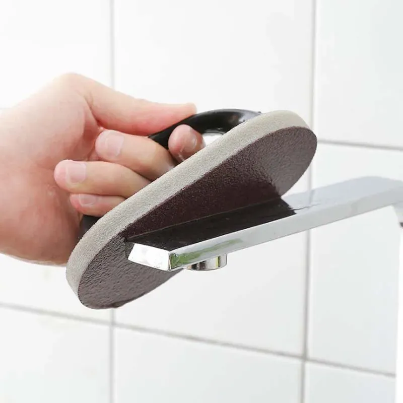 Éponge magique à récurer, brosse en émeri, gomme nettoyante pour cuisine et salle de bain, décontamination efficace de la rouille, outil de nettoyage avec poignée 4