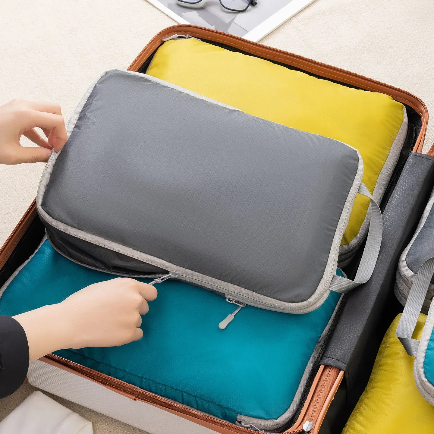Sac de rangement pliable et compressible pour vêtements de voyage, étanche 3