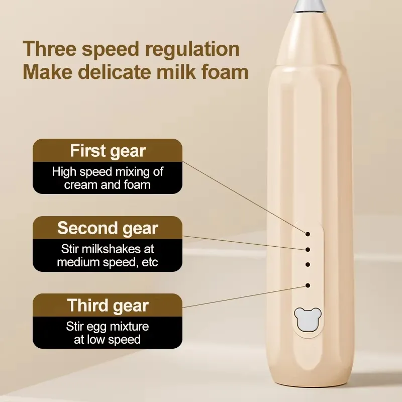 Le title is already in French, so I'll give a clean, professional version without the keyword stuffing:

Mixeur plongeant sans fil rechargeable USB à 3 vitesses, mousseur à lait et fouet à œufs 3