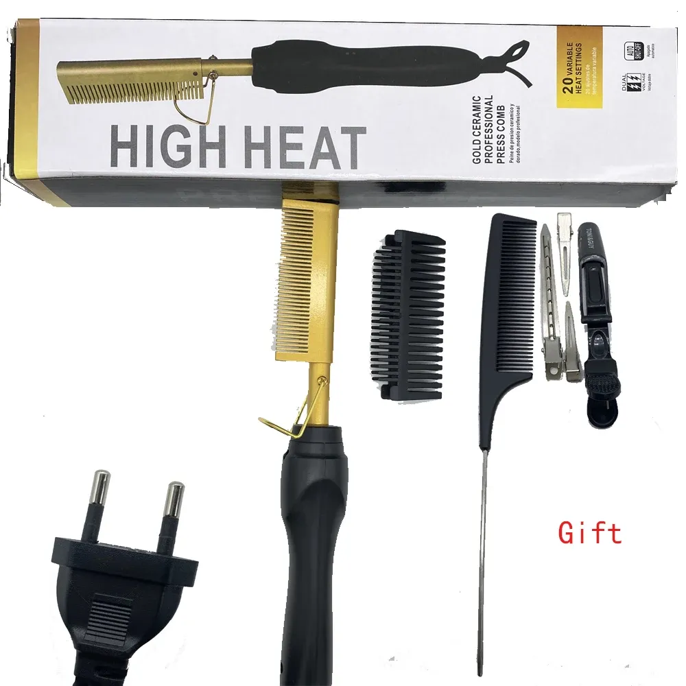 Brosse lissante chauffante électrique, outil de coiffage pour cheveux 7