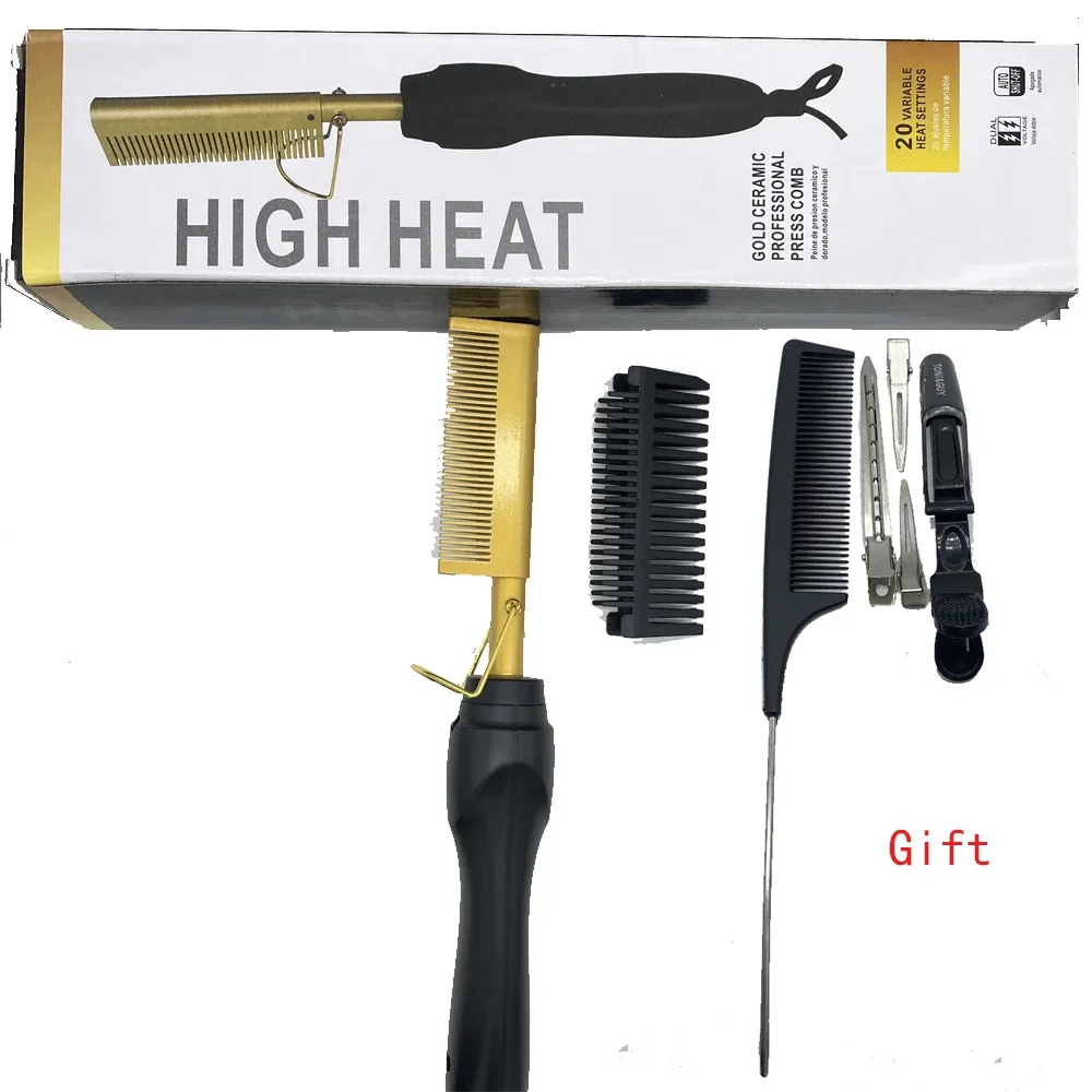 Brosse lissante chauffante électrique, outil de coiffage pour cheveux 8