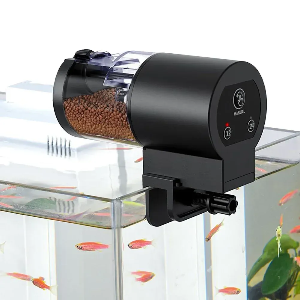 Distributeur automatique de nourriture pour aquarium et bassin à tortues avec minuterie numérique et contrôle intelligent, idéal pour les vacances 2