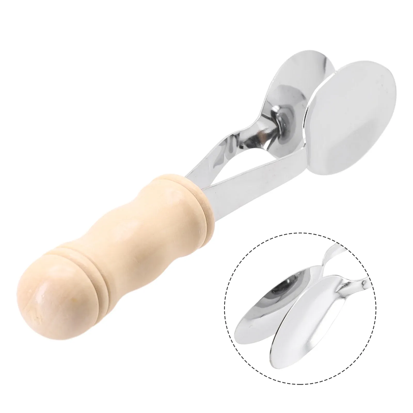 Cuillères musicales irlandaises à manche en bois, instrument de percussion 8 pouces, métal et bois, idéal pour cadeaux et cours de musique 1