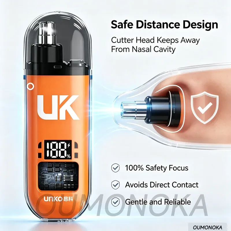 Tondeuse électrique pour le nez, lavable et sans danger, pour le rasage des poils du nez et des sourcils 5