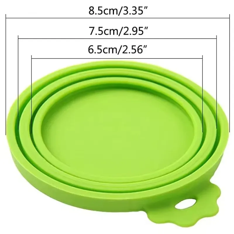 Couvercle en silicone réutilisable pour nourriture pour animaux avec cuillère intégrée, portable, avec bouchon et joint, pour chiens et chats 4