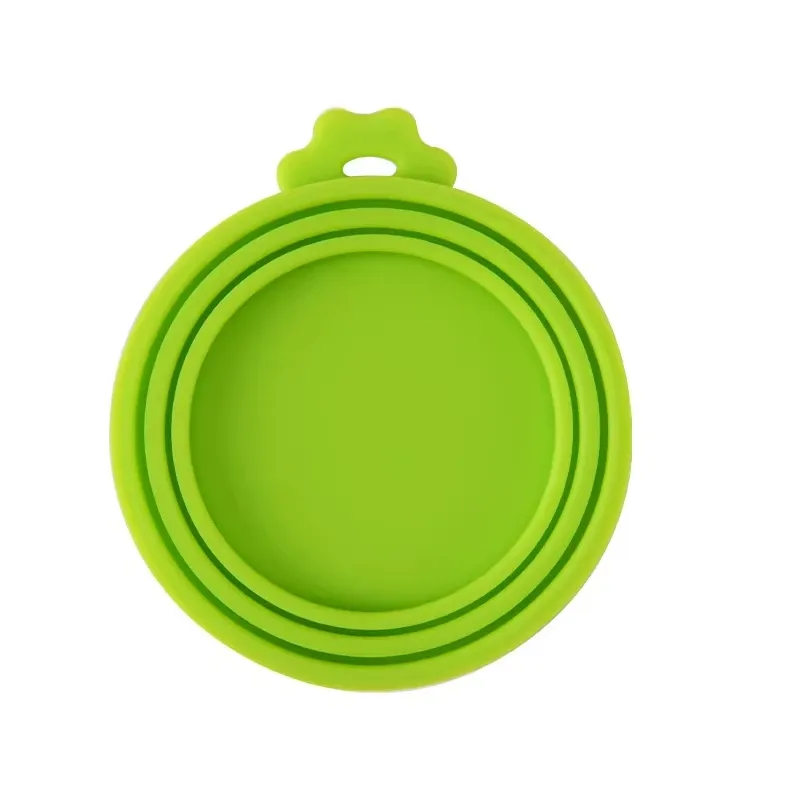 Couvercle en silicone réutilisable pour nourriture pour animaux avec cuillère intégrée, portable, avec bouchon et joint, pour chiens et chats 17