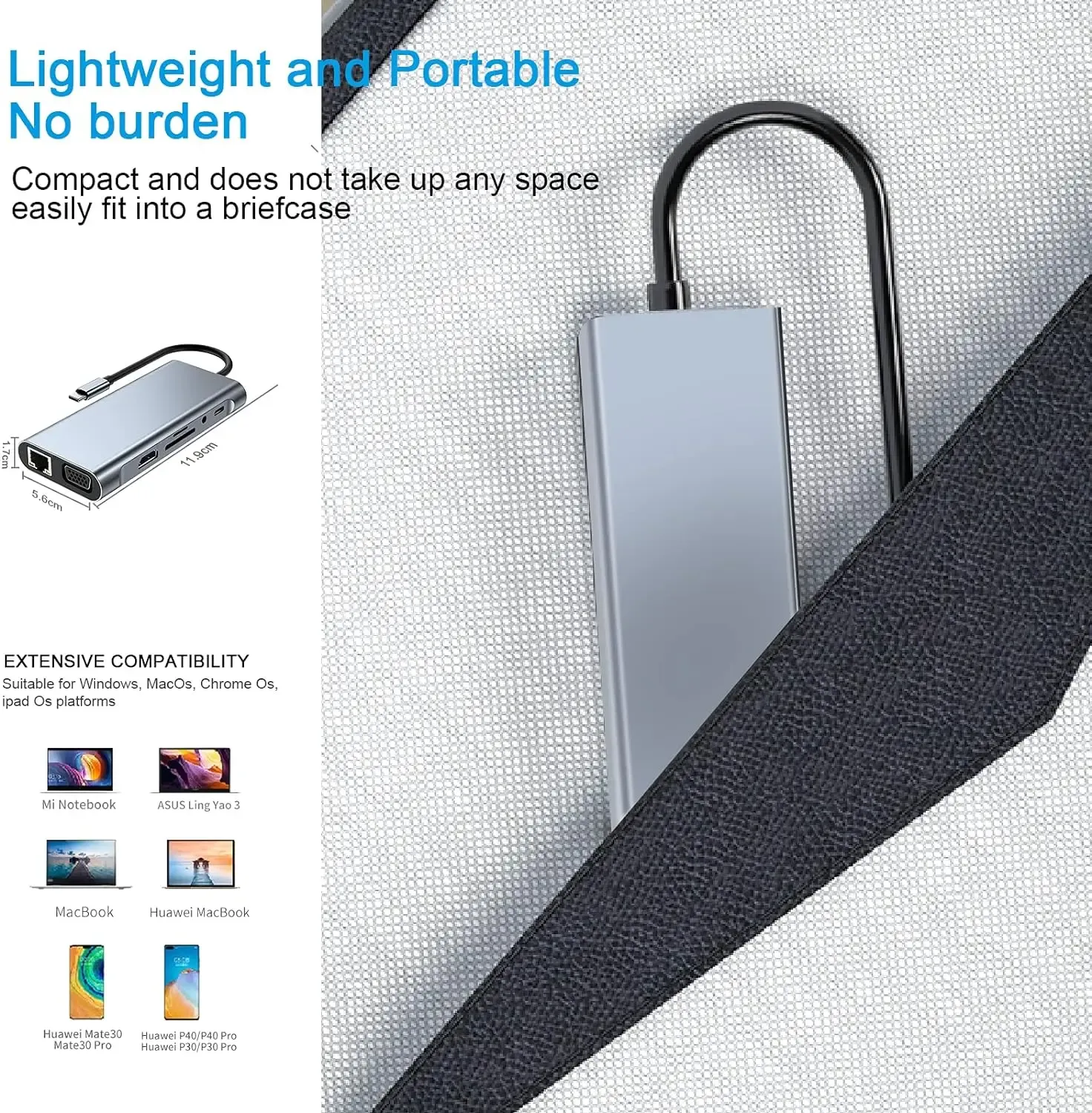 Hub USB-C compact et portable