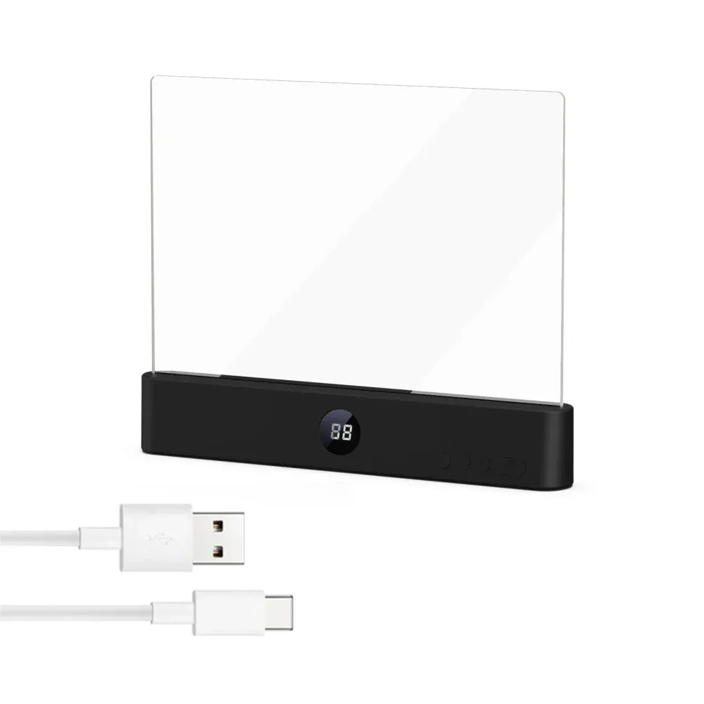 Lampe de lecture LED USB rechargeable à panneau plat, protection des yeux et vision nocturne, 2 en 1 avec veilleuse, idéale pour les étudiants, usage intérieur 8