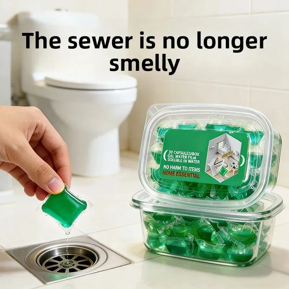 Application du gel désodorisant dans un drain