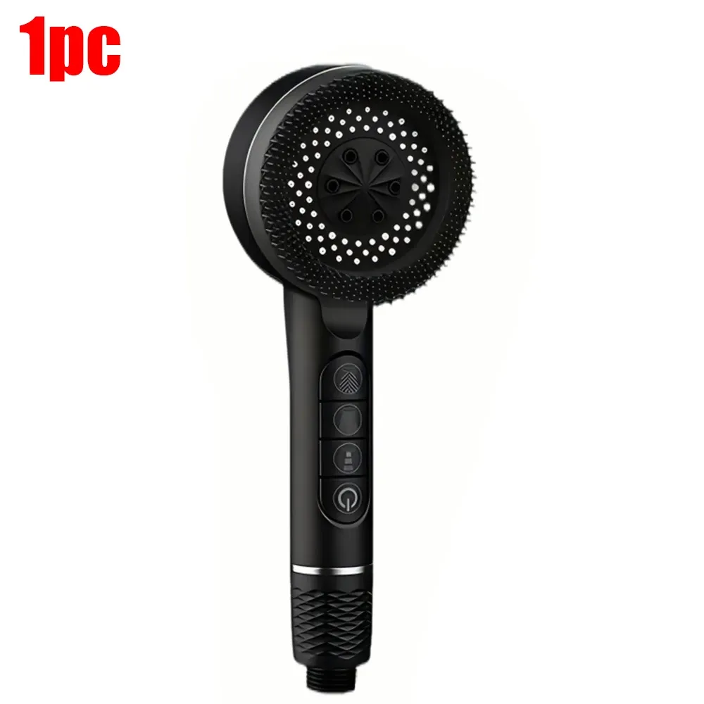 Pommeau de douche autonettoyant 4 modes avec brosse en silicone, arrêt une touche et filtre haute pression en ABS 30