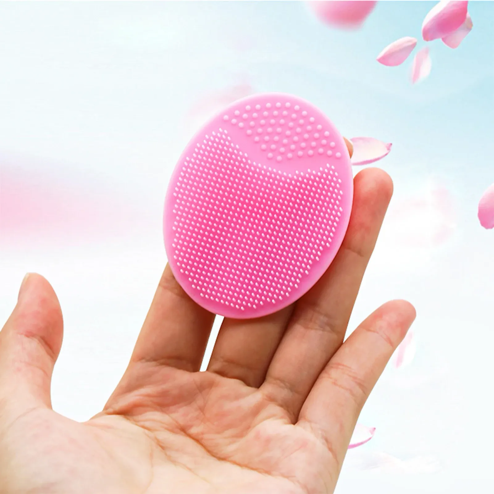 Brosse de nettoyage en silicone, prise en main