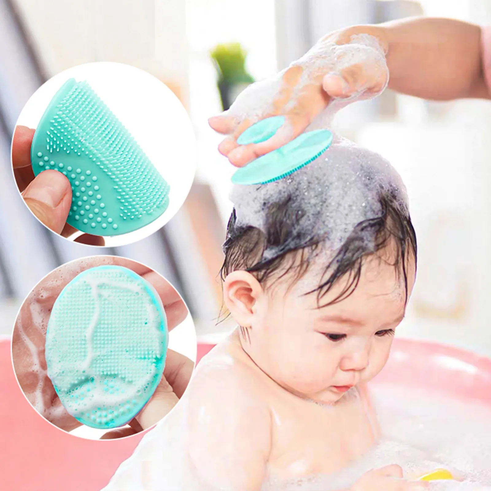 Brosse de nettoyage en silicone, détail de la surface