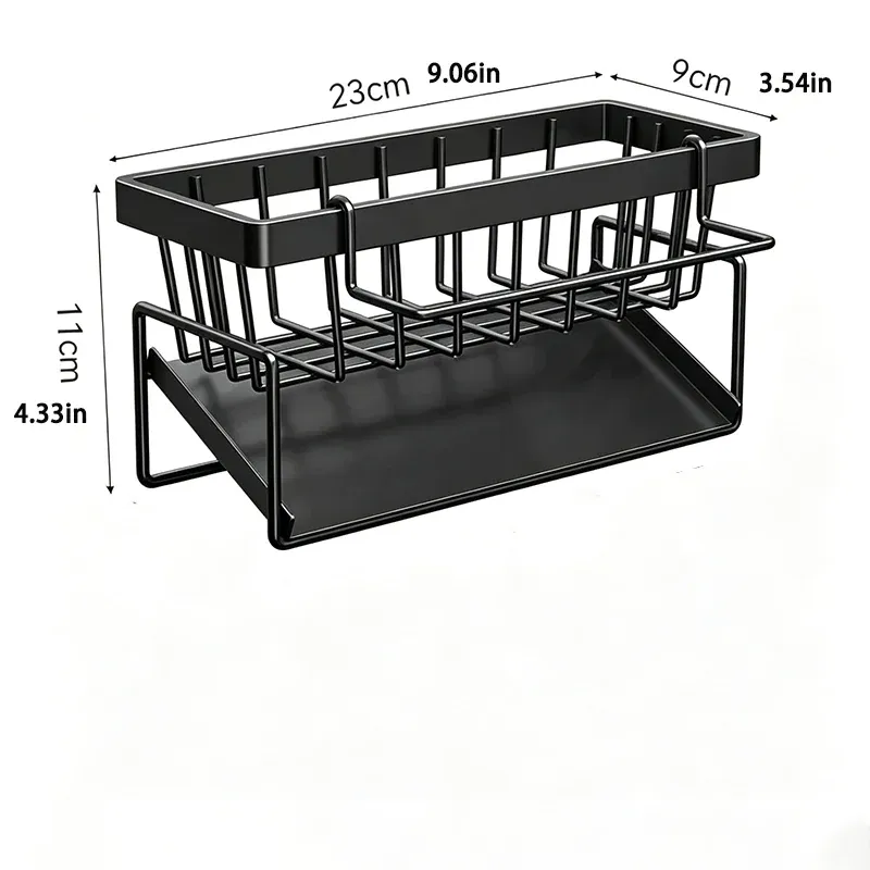 Détail du support de rangement pour évier