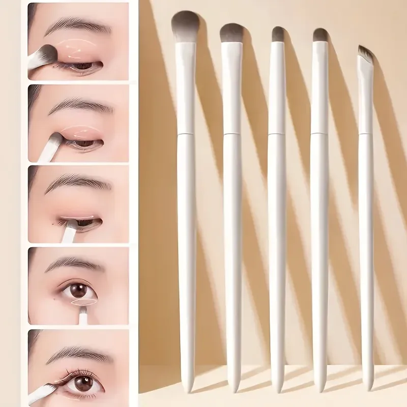 Ensemble de 5 pinceaux de maquillage pour les yeux, idéal pour le voyage et parfait en cadeau pour vos amies, petites amies et épouses