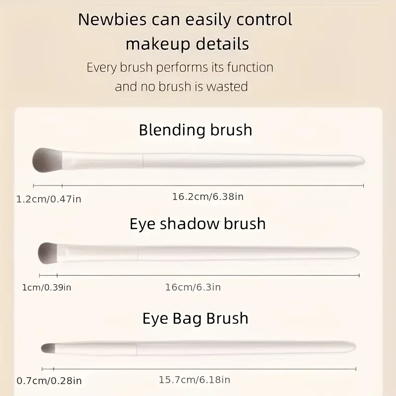 Pinceaux de maquillage pour les yeux, vue détaillée