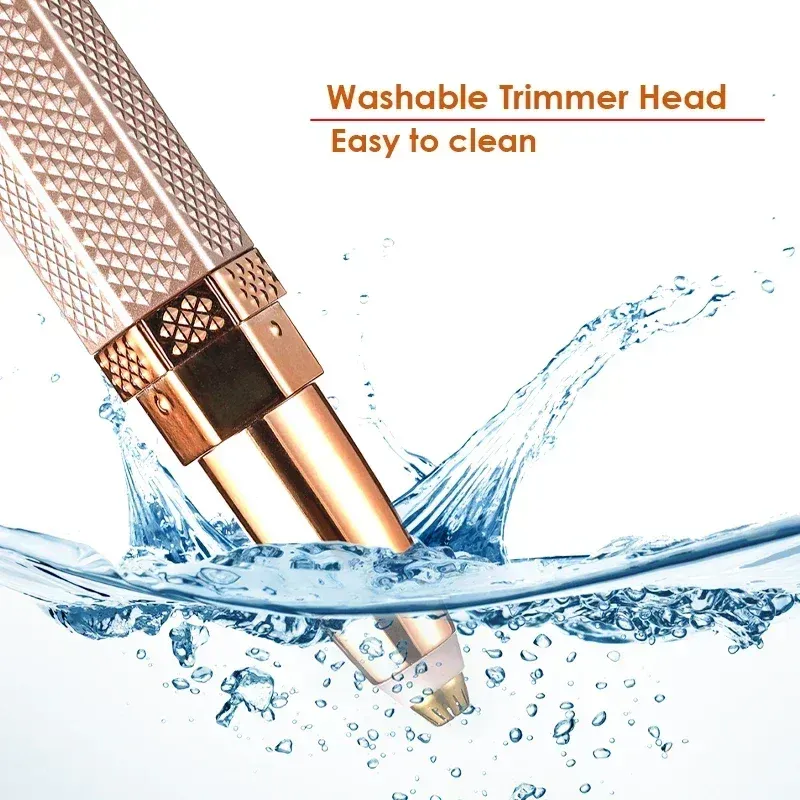 Rasoir électrique 4 en 1 pour femme : rasoir sourcils, épilateur corps rechargeable, indolore, zones sensibles et maillot 4