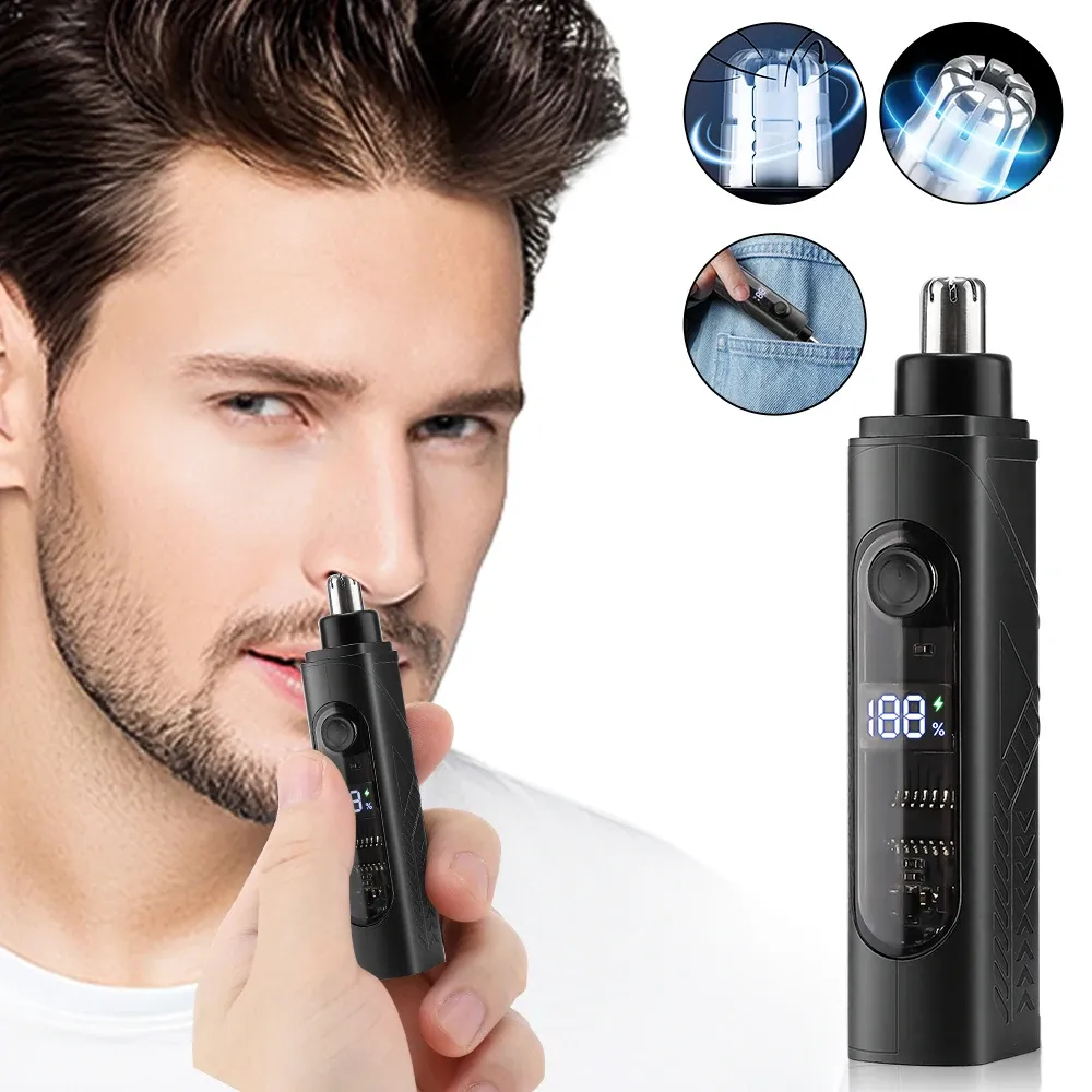 Tondeuse électrique pour le nez, mini tondeuse portable pour hommes et femmes, idéale pour les oreilles, le cou et les sourcils 2