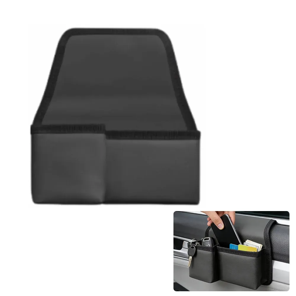 Porte-gobelet de voiture, support de téléphone, plateau de montage, rangement suspendu pour porte latérale et fenêtre, organisateur de rangement avec accessoires d'intérieur automobile 11