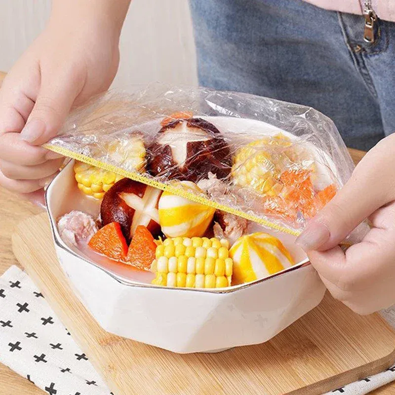Housses de conservation alimentaire réutilisables en silicone élastique pour bols, assiettes et fruits 6