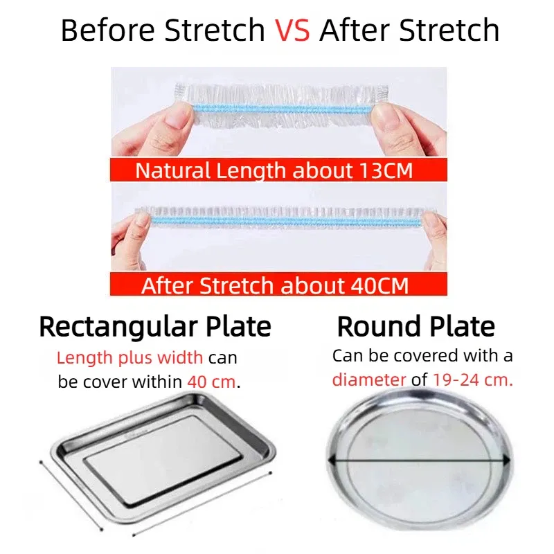 Housses de conservation alimentaire réutilisables en silicone élastique pour bols, assiettes et fruits 9