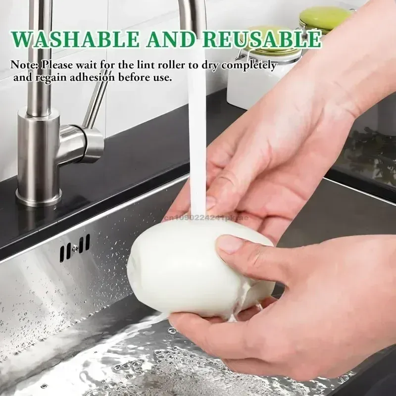 Rouleau à peluches réutilisable et lavable, format portable à adhésif puissant pour poils d'animaux, vêtements et meubles 5