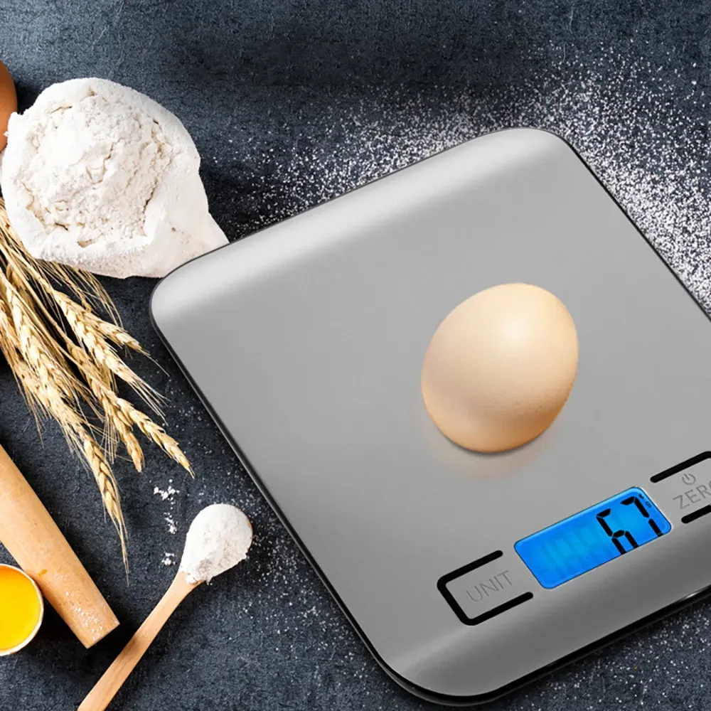 Balance de cuisine électronique en acier inoxydable avec écran LCD 2