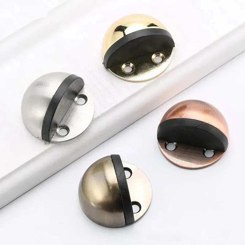 Butée de porte en acier inoxydable à double fixation sans perçage, cale murale et au sol 4