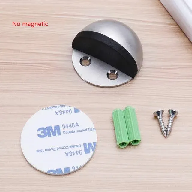 Butée de porte en acier inoxydable à double fixation sans perçage, cale murale et au sol 8