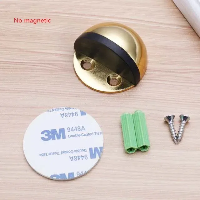 Butée de porte en acier inoxydable à double fixation sans perçage, cale murale et au sol 15