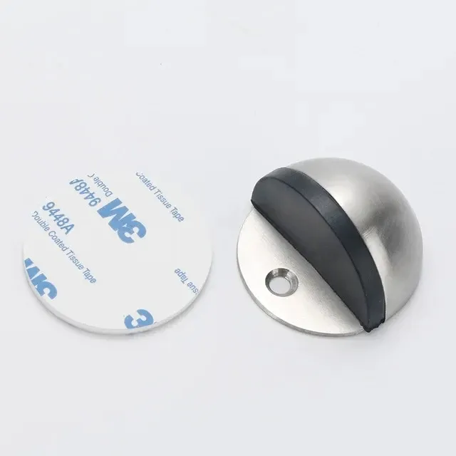 Butée de porte en acier inoxydable à double fixation sans perçage, cale murale et au sol 13