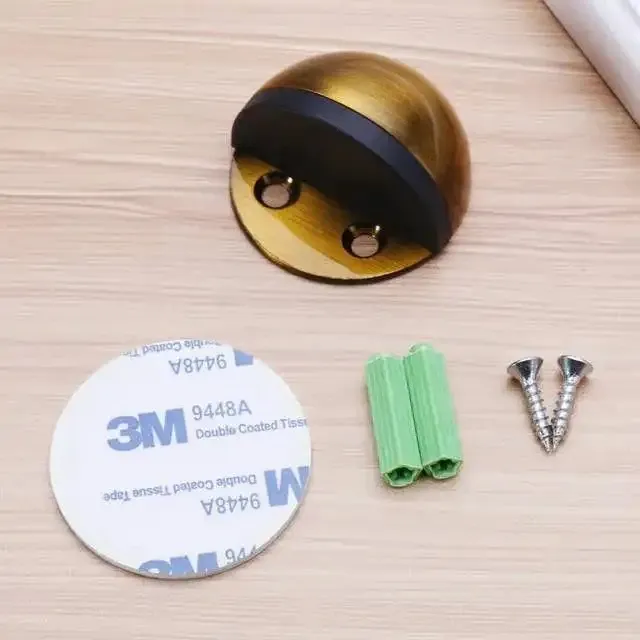 Butée de porte en acier inoxydable à double fixation sans perçage, cale murale et au sol 9