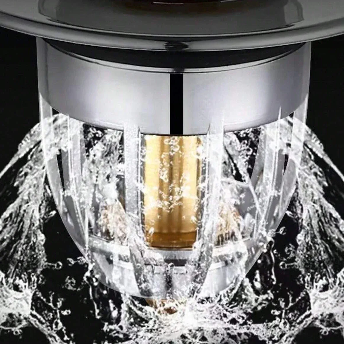 Bouchon de vidange à bascule universel chromé avec filtre à cheveux pour lavabo, lot de 1, 2 ou 5 6