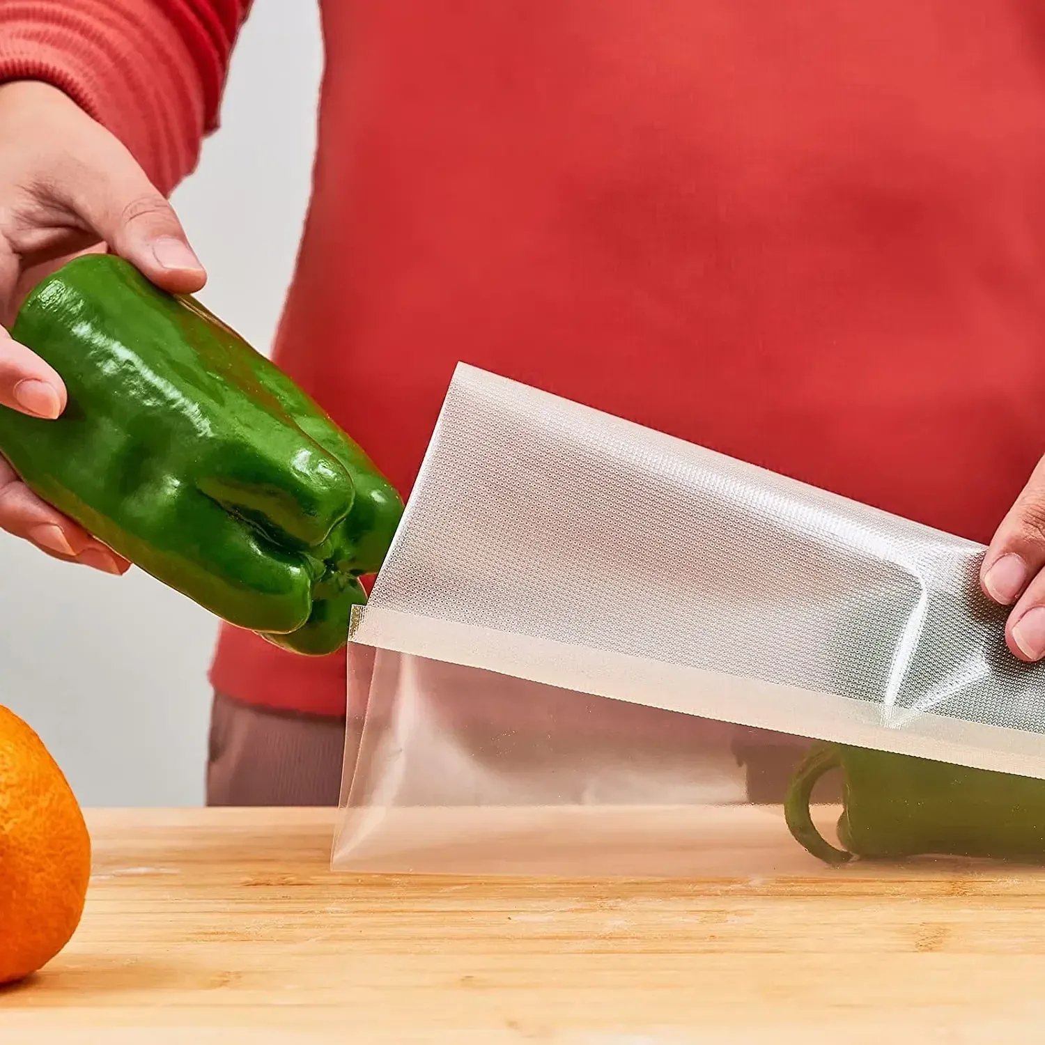 Rouleaux de sacs de mise sous vide pour la conservation des aliments, 12, 15, 20, 25 et 28 cm 3