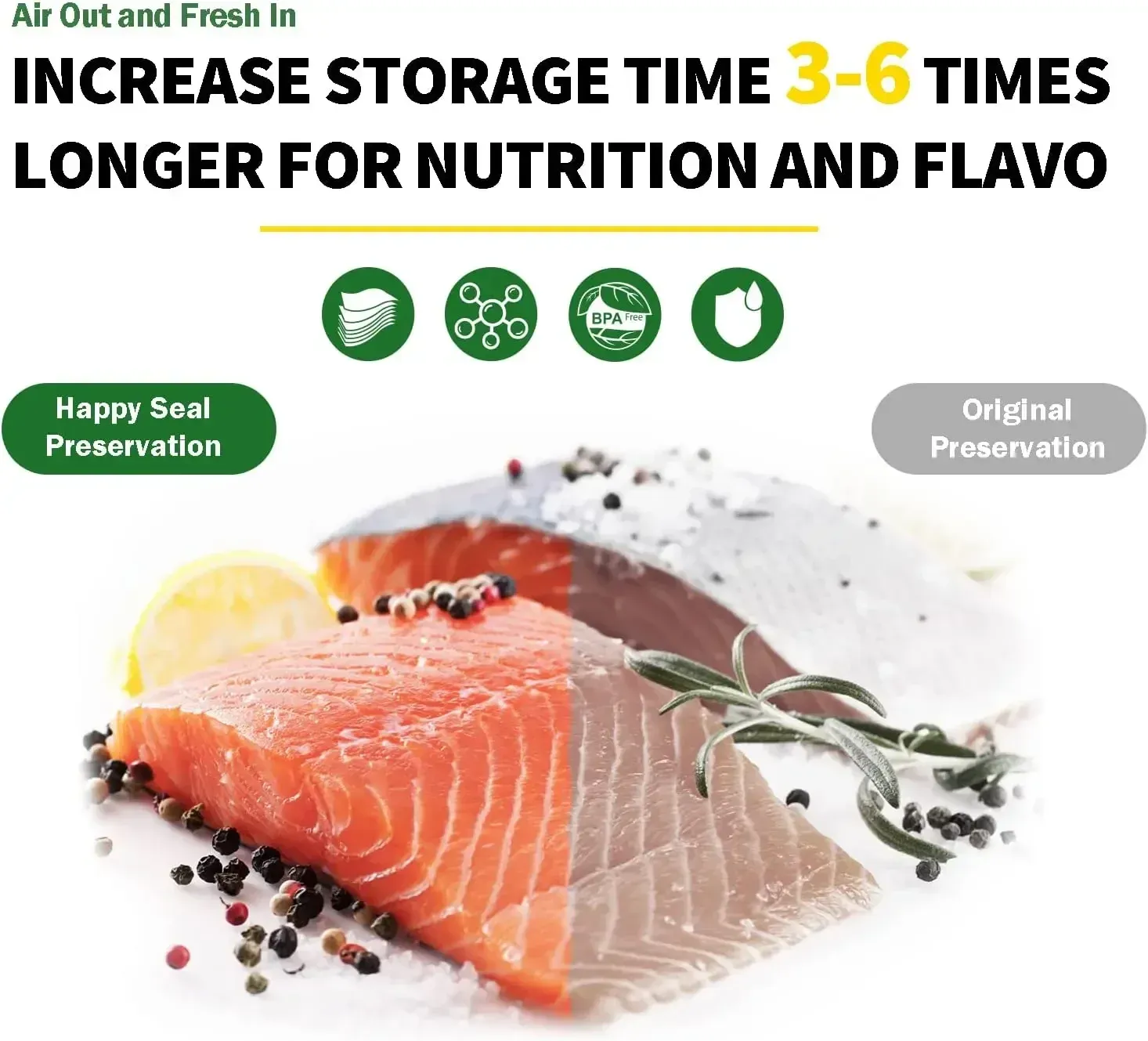 Conservation des aliments dans des sacs sous vide