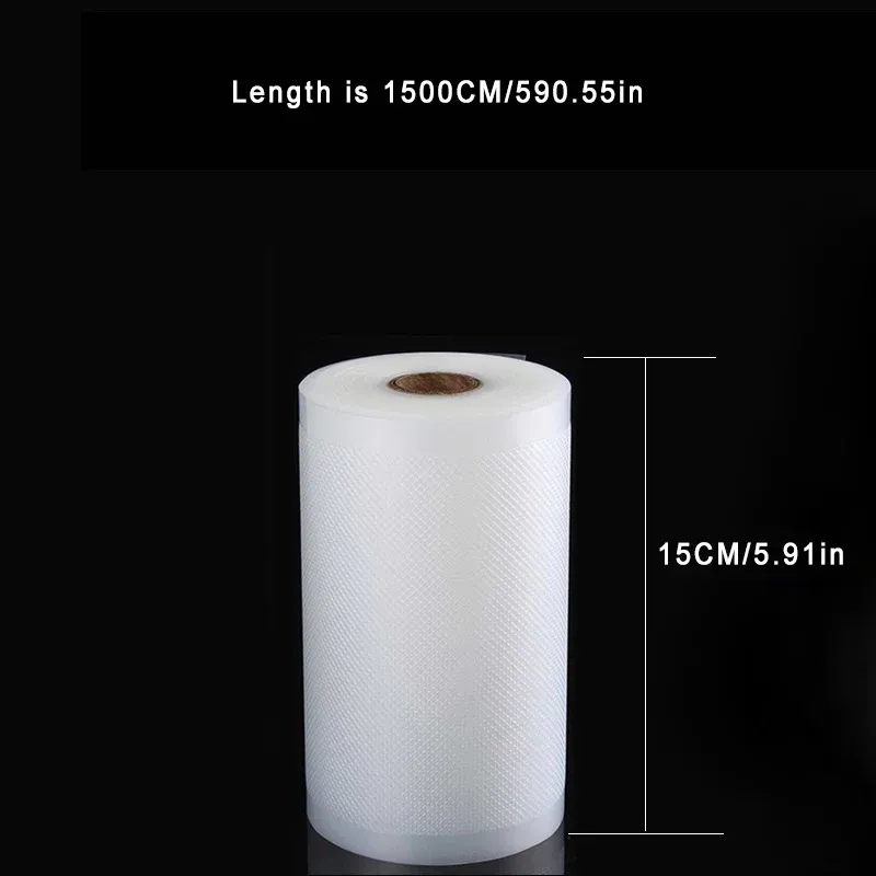 Rouleaux de sacs de mise sous vide pour la conservation des aliments, 12, 15, 20, 25 et 28 cm 20
