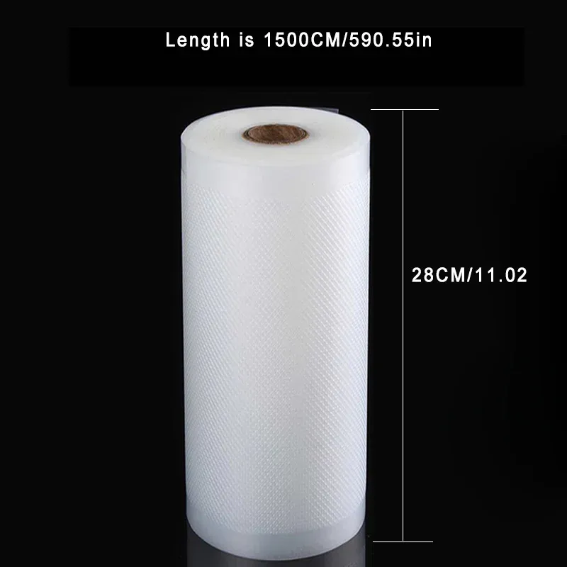 Rouleaux de sacs de mise sous vide pour la conservation des aliments, 12, 15, 20, 25 et 28 cm 15