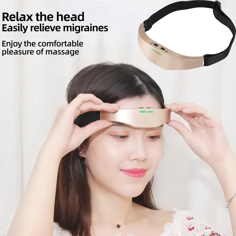 Masseur de tête électrique, soulagement des maux de tête et migraines, stimulateur cérébral, appareil de thérapie, aide au sommeil et relaxation 2