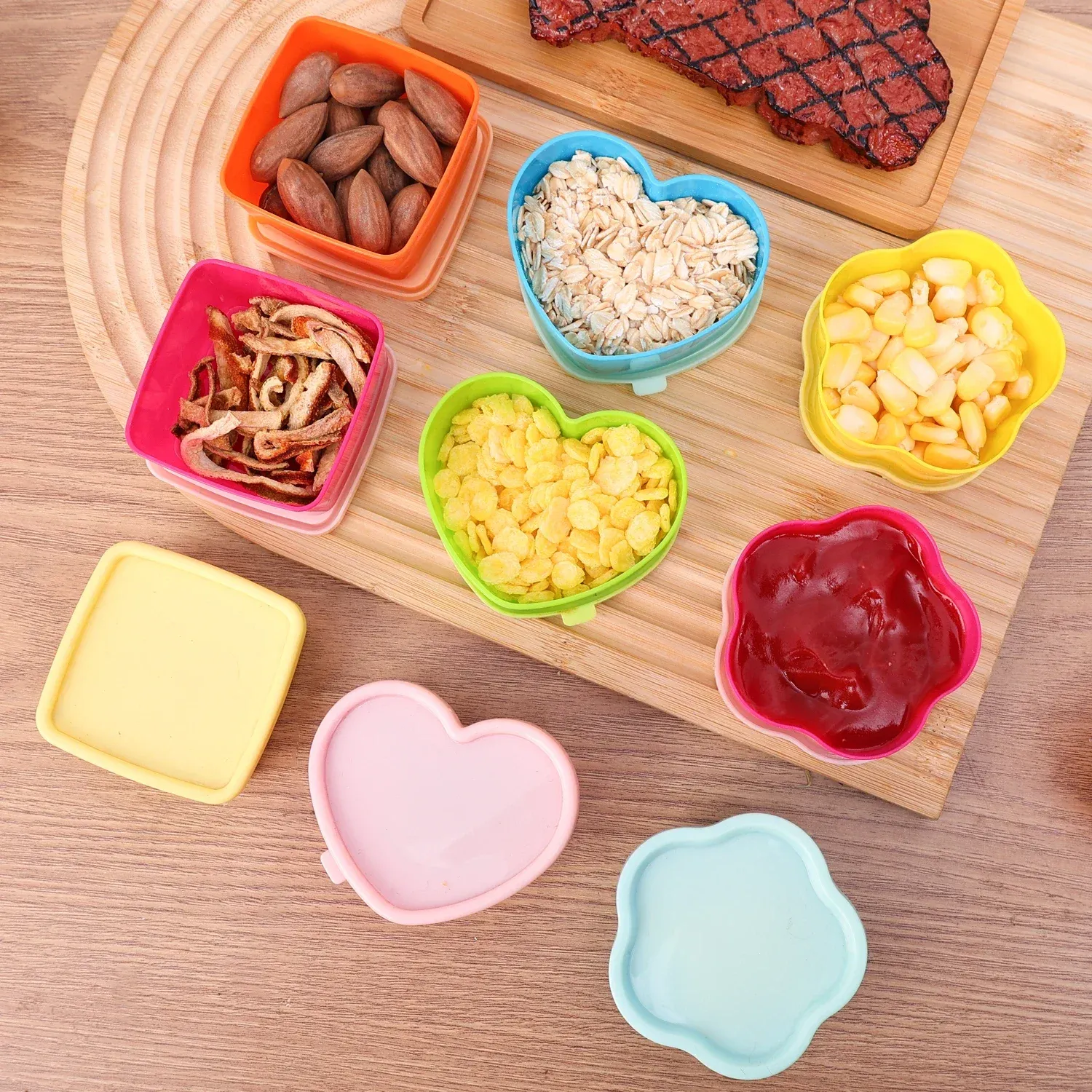 Mini boîtes à sauce pour pique-nique