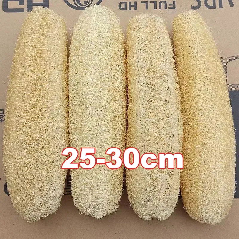 Éponge loofah naturelle (lot de 3), outil de nettoyage multi-usages pour la cuisine, éponge à vaisselle, longue éponge de douche exfoliante 8