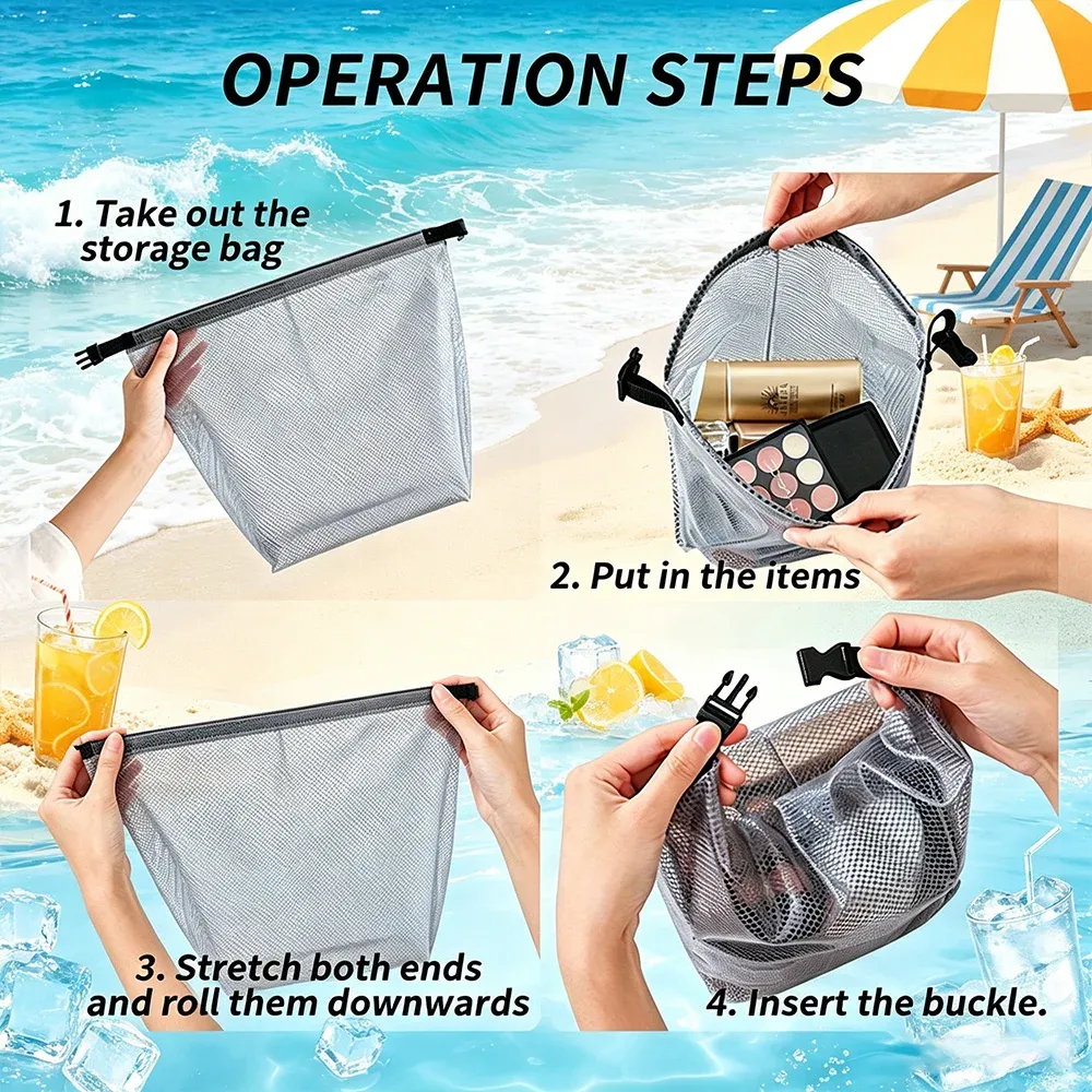 Trousse de toilette de voyage imperméable et portable, pour hommes et femmes, pochette de rangement pour la gym et la natation 2