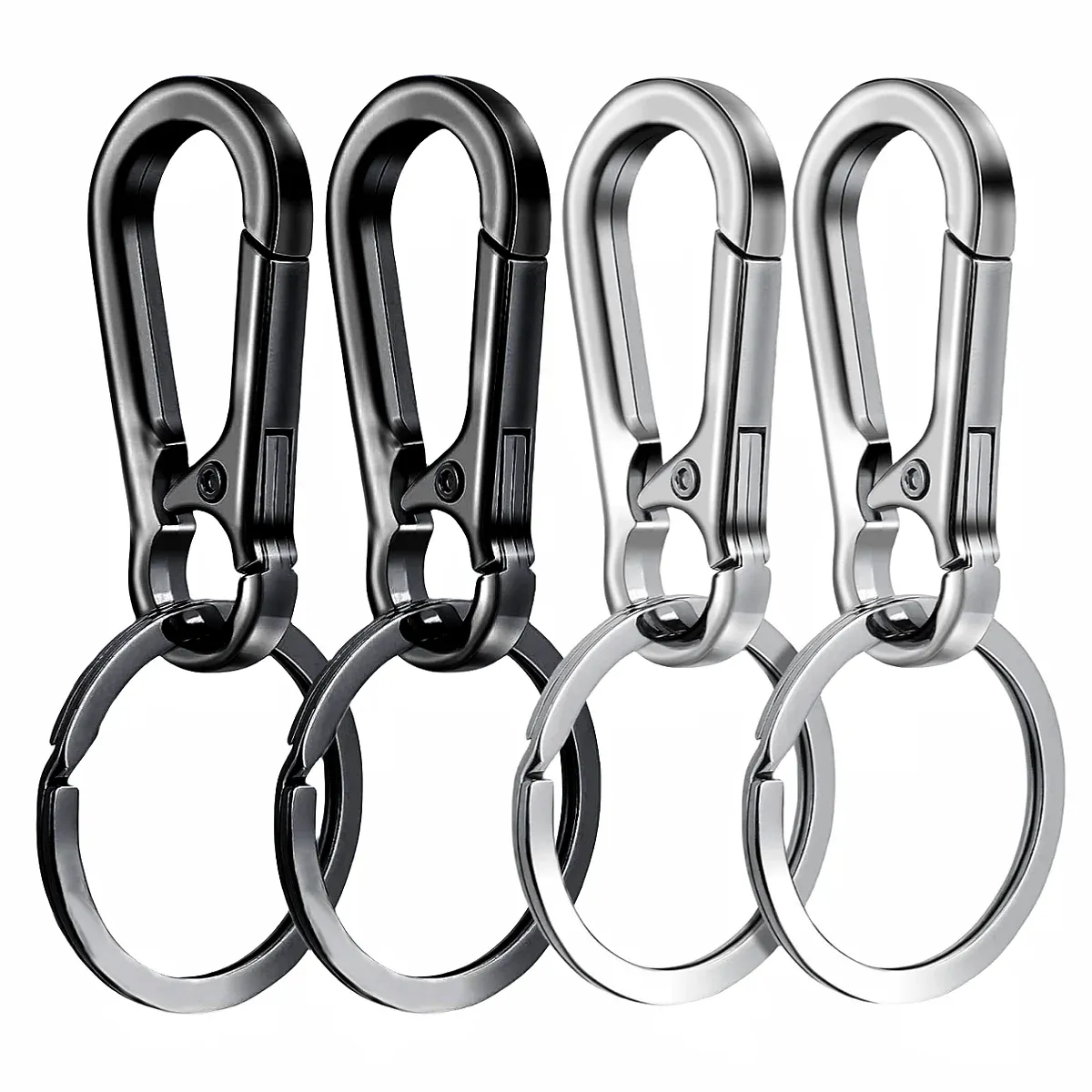 Porte-clés mousqueton en métal, vue de détail