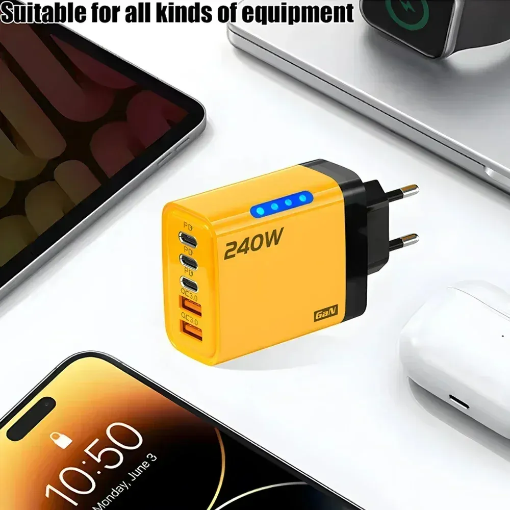 Chargeur multiport GaN, détail des ports
