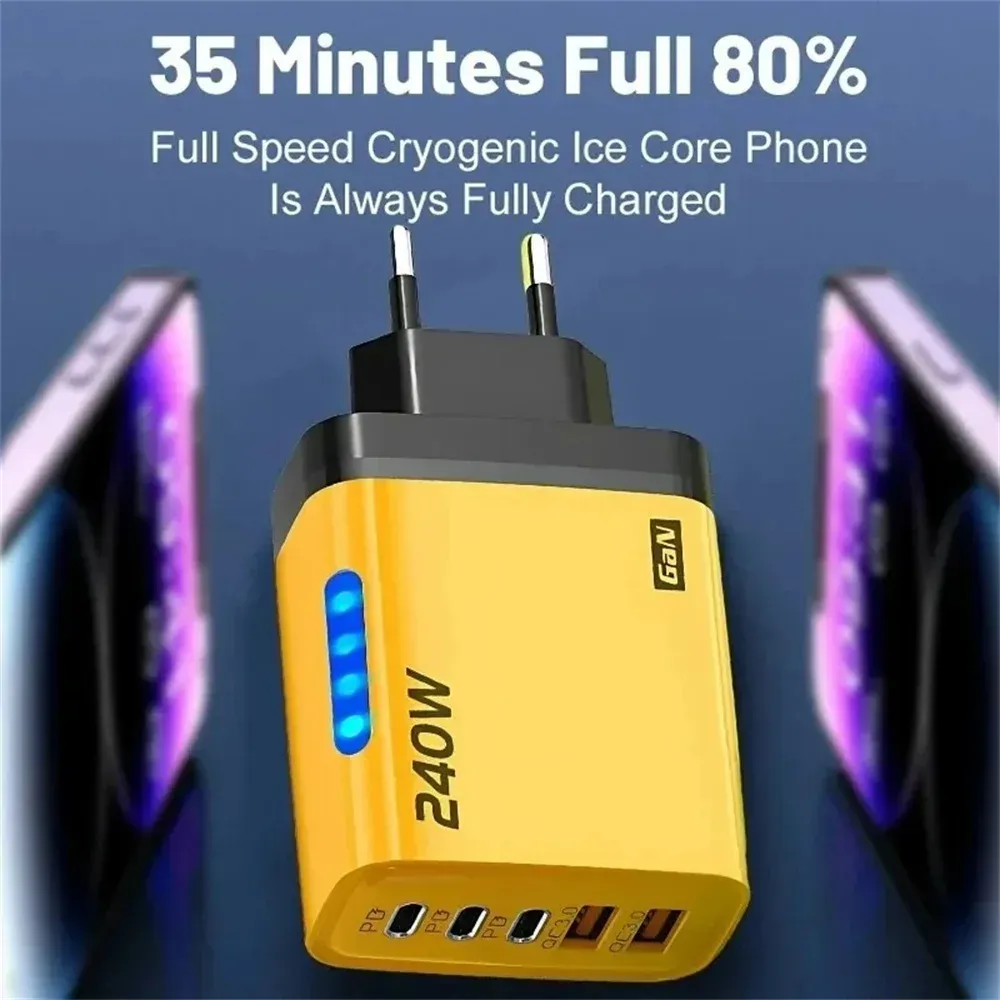 Chargeur multiport GaN, finition soignée