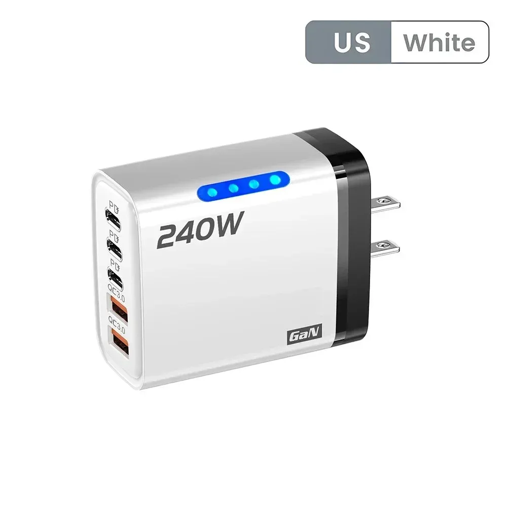 Chargeur GaN 5 ports, charge rapide USB-C PD et QC 3.0, adaptateur secteur pour iPhone, Samsung, Xiaomi, Huawei, ordinateur portable et tablette 18