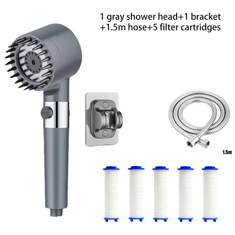 Filtre de douche à quatre modes avec pommeau massant 13
