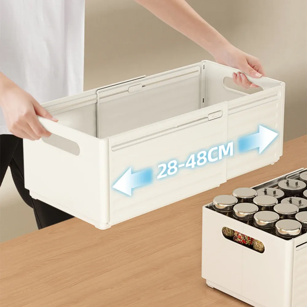 Organisateur de tiroir rétractable et réglable, empilable, pour cuisine et maison (lot de 1 ou 3 pièces) 2