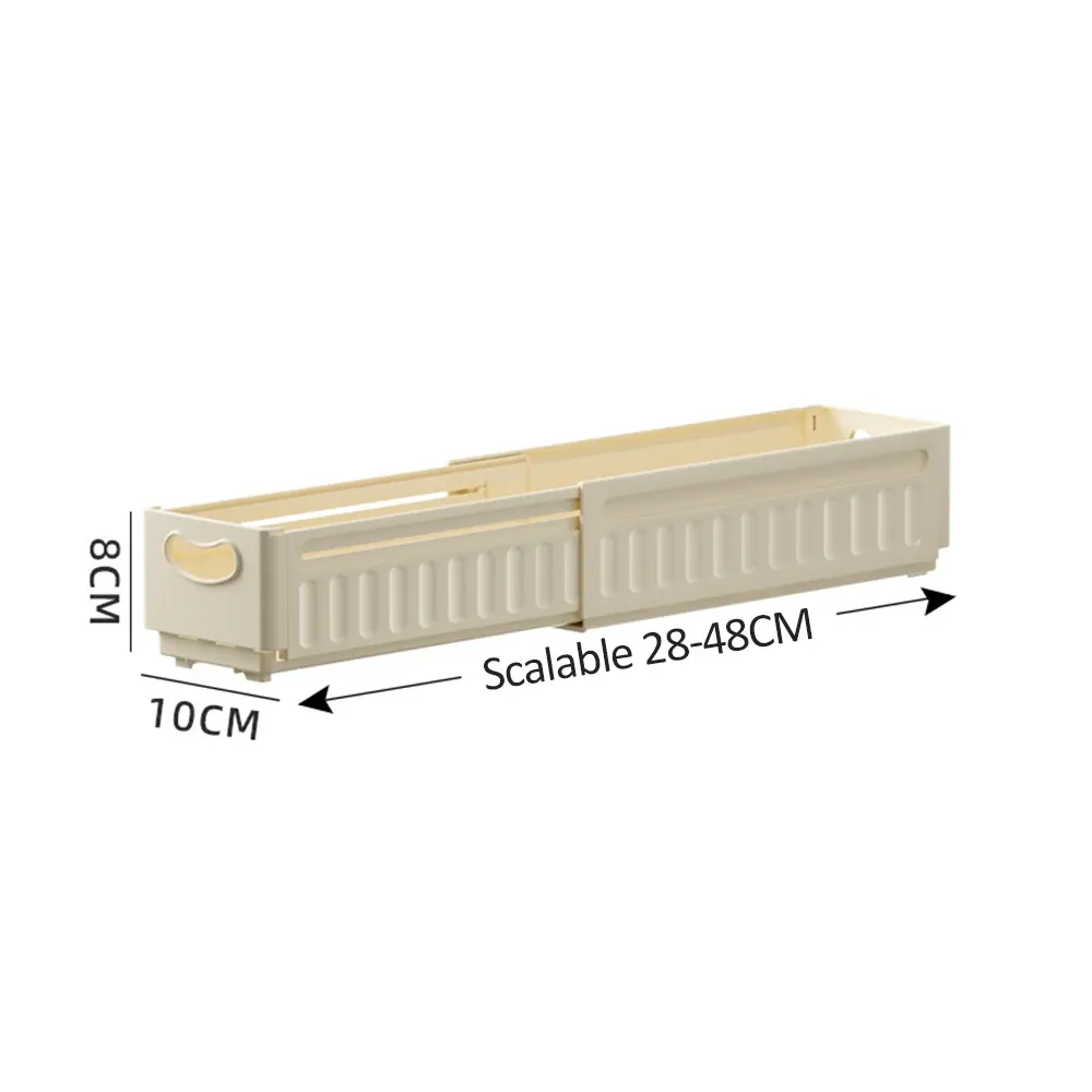 Organisateur de tiroir rétractable et réglable, empilable, pour cuisine et maison (lot de 1 ou 3 pièces) 8